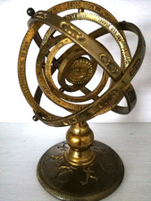 Armillarsphäre 28 cm Globus Astronomie Weltmaschine Messing England Himmel Sonne