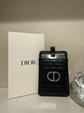 GWP. Dior Black Leather Portable Makeup Mirror with Quilted case