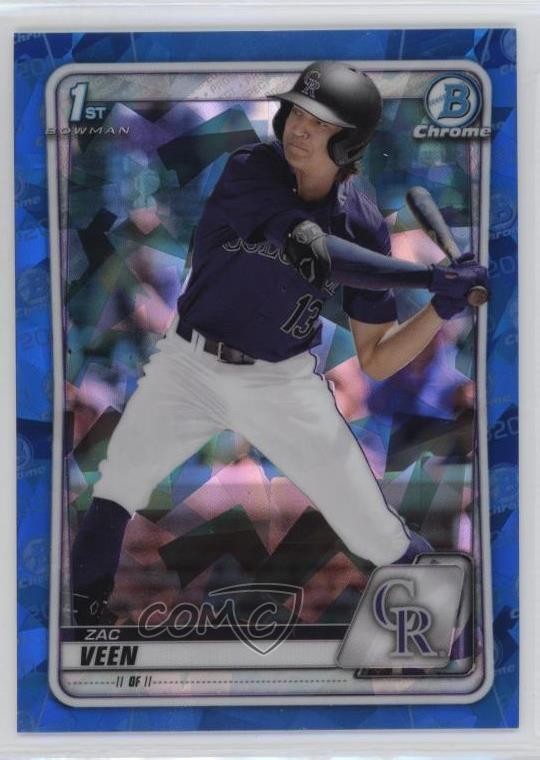2020 Bowman Chrome Draft Sapphire Zac Veen #BD-107 1kp3