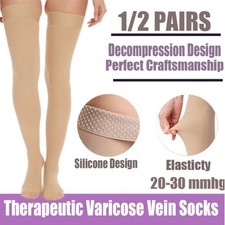 Medical Thigh High Compression Socks Firm Support Stockings 20-30 mmHg Women Men