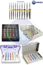 25 Stück Zahnimplantat Konische Bohrer Schwarz Kit Mit Stopfen Chirurgische C...