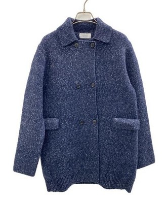 emmi                    Double-breasted knit coat navy