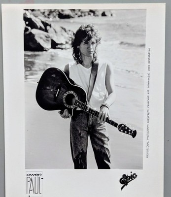 OWEN PAUL - 10' x 8' BLACK & WHITE PROMOTIONAL PHOTOGRAPH - EPIC RECORDS