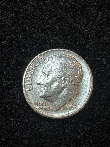 1962 P Roosevelt Dime 90% Silver Fine
