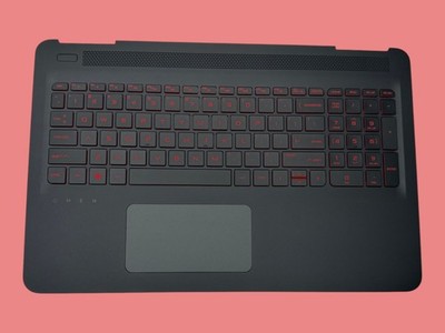 859735-001 New HP Omen 15-AX030TX Laptop Palmrest w/ Red Backlit Keyboard
