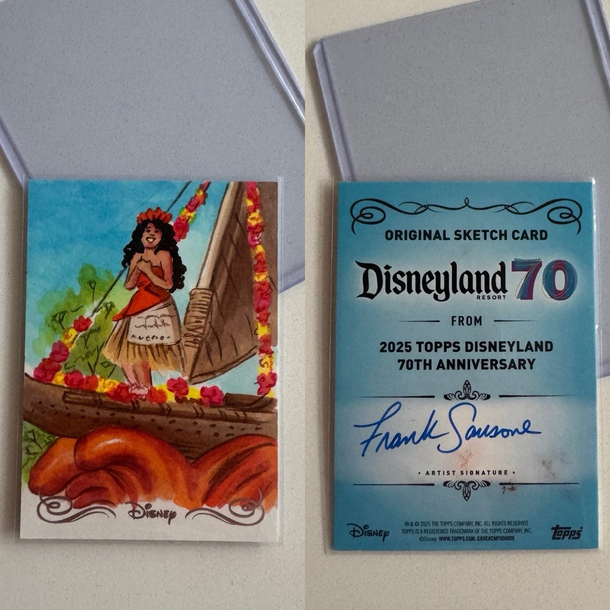 2025 TOPPS DISNEYLAND 70TH ANNIVERSARY MOANA SKETCH CARD Art 1:1