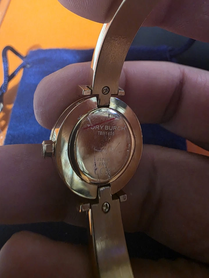 Tory Burch TBW1406 Kira Tri-Tone Watch,Ivory Dial Stainless Steel Leather - Image 4 of 4