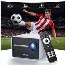 Netflix ready Portable Mini Projector with WiFi, Bluetooth, 1200ANSI Outdoor...
