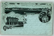 13670425 - 5215 Ichtershausen Lithographie-Mondschein  Bahnhof Denkmal von 1813