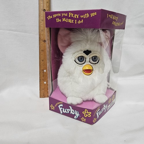 Vintage 1998 Original Furby White Snowball Model 70-800 NEW IN BOX. BS #22 - Afbeelding 3 van 8
