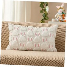 Easter Pillow Covers 12x20 inch Easter 20" x 12" Pack of 1 White Pink