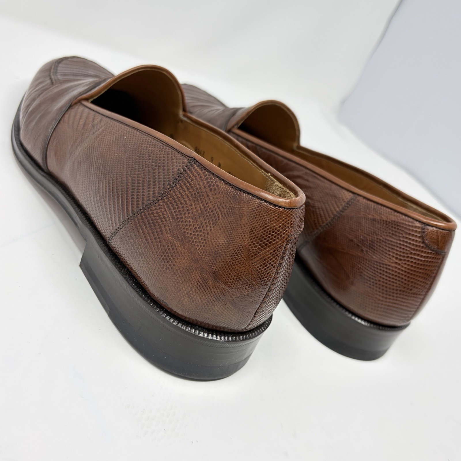 Magnanni Raul Cognac Lizard Penny Loafers Made In Spain Men’s US Size 9 M