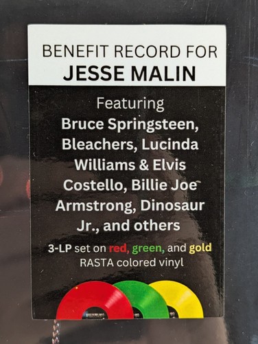 Jesse Malin Silver Patron Saints 12" Color Vinyl Triple LP Glassnote GLS-0386-1 - Picture 3 of 5