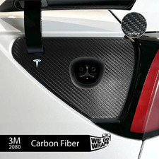 3M Carbon Fiber Tesla Charge Port Wrap  Model 3