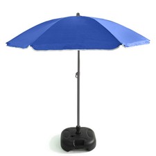 Out There! 240cm (7ft 8in) UV Resistant Adjustable Tilting Parasol with Base