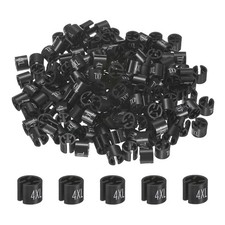 100-Pack Plastic Clothes Hanger Markers 4XL Size for 3mm Rod Black 