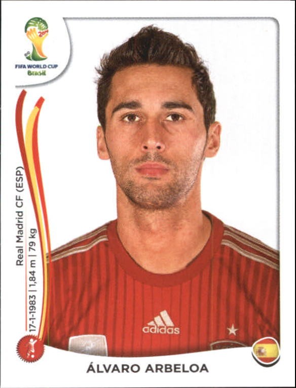 2014 Panini World Cup Stickers #114 Alvaro Arbeloa - SCR