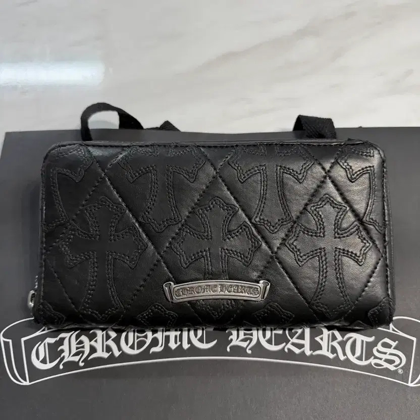 Chrome Hearts VIC Leather Patch Cross Wallet Men's Rare thumbnail 4