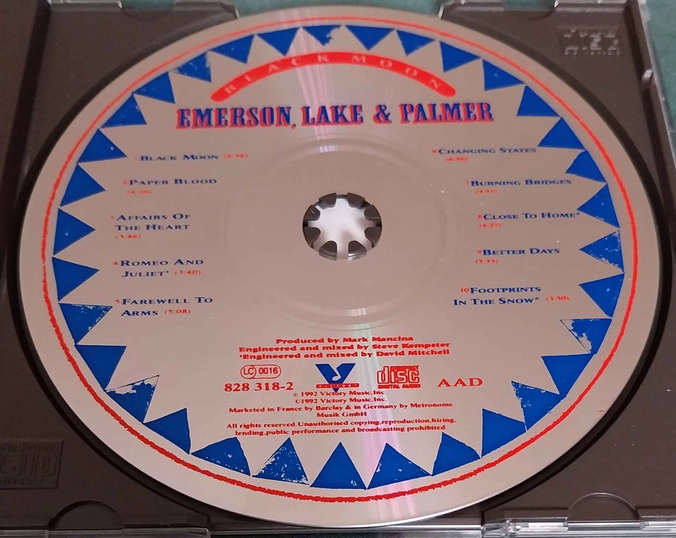 CD Emerson,Lake & Palmer Black Moon - Bild 3 von 3