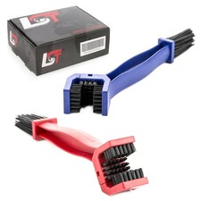 2x Ketten B&uuml;rste Kettenpflege Set Reinigung Kettenblatt rot blau f&uuml;r KAWASAKI