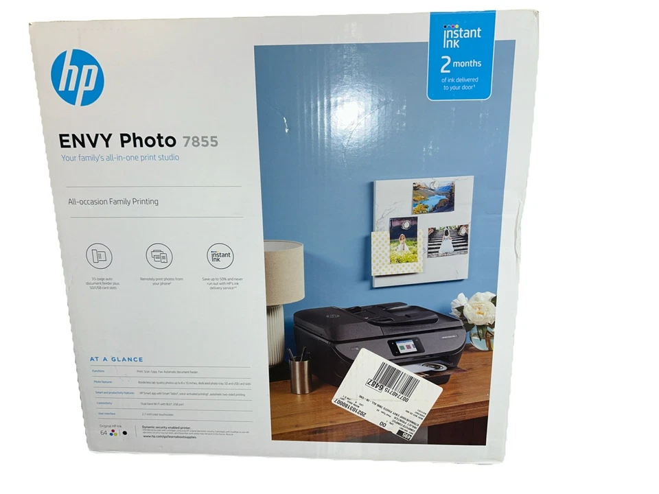 HP ENVY Photo Enhanced Productivity 7855 All-In-One Wireless InkJet Printer NEW - Image 4 of 4