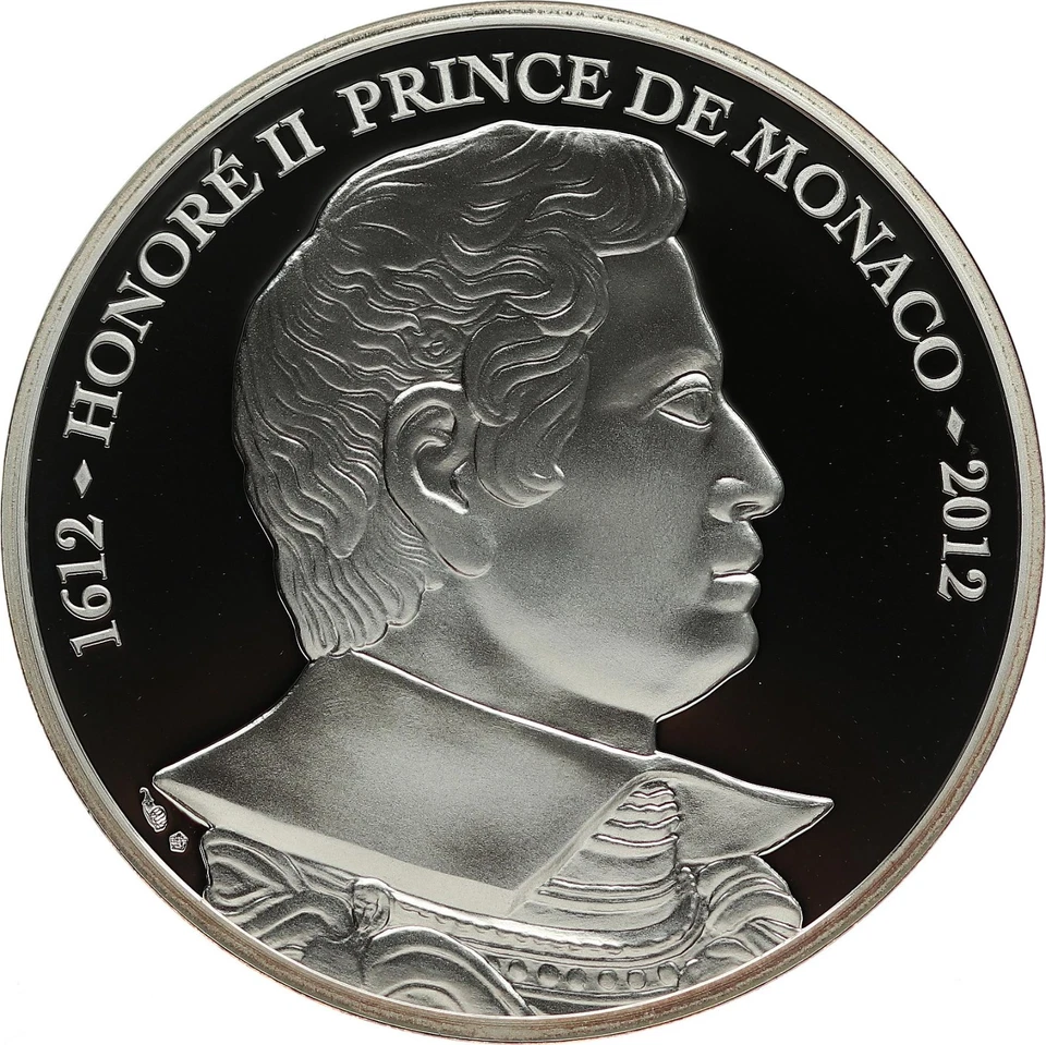 Monaco 10 Euro 2012 Silber PP - 400 Jahre Fürstentitel Honore II. 6500 Ex.- MGM - Bild 2 von 4