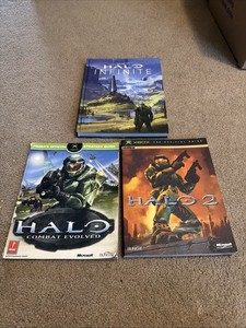 HALO COMBAT EVOLVED & HALO 2 Strategy Guides! Great Condition + Infinite Artbook
