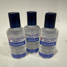 NEW Hollywood Beauty Coconut Oil, 2 Fl oz - Lot Of 3 EXP 07/2027