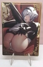 2B - Nier Automata Collection SSR Metal Gold Plate Sexy Waifu Card