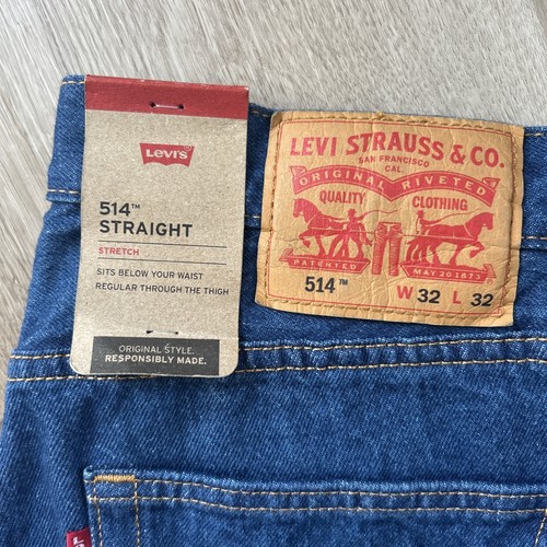 Jeans uomo Levis 514 32x32 (32x31) taglio dritto elasticizzato flex blu lavaggio medio - Foto 2 di 13