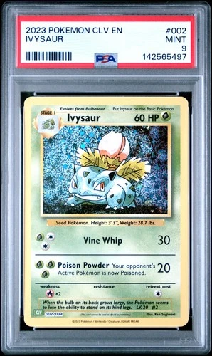 2023 POKEMON VENUSAUR & LUGIA EX DECK  IVYSAUR PSA 9