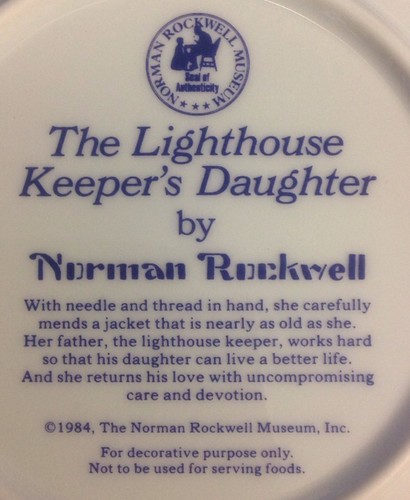 Vintage Norman Rockwell 6.5" Plate The Lighthouse Keepers Daughter - Picture 4 of 12
