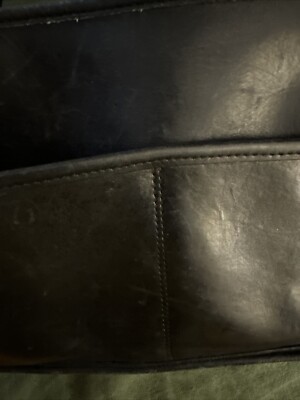 Vintage Coach Black Leather Bag Made In New York City Crossbody