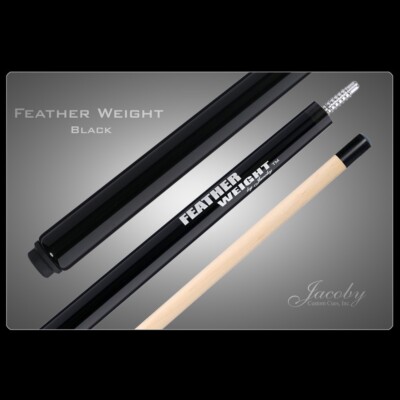 NEW IMPROVED VERSION, Jacoby Feather Weight Break Cue, FREE HARD CASE (Black)