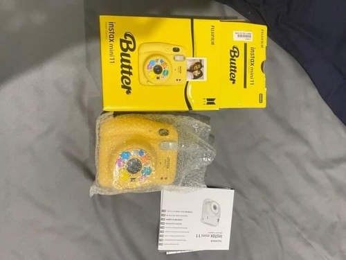 fujifilm instax mini 11 with BTS collaboration + strap + plastic cover