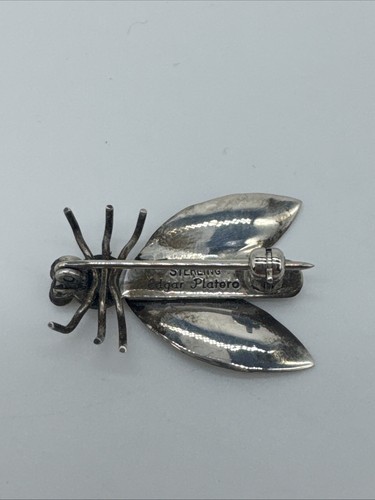 Edgar Platero Sterling Bee Insect Brooch - Picture 5 of 9