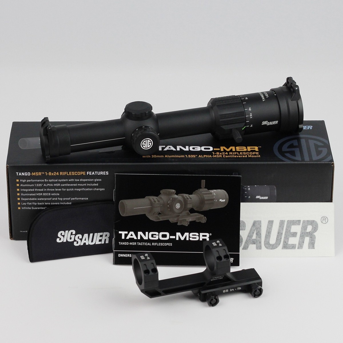 Sig Sauer TANGO-MSR 1-8x24mm Riflescope, MSR BDC-8 Reticle