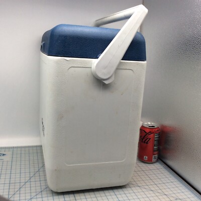 GOTT Tote 18 Vintage Portable Ice Chest Blue & White Cooler Handle