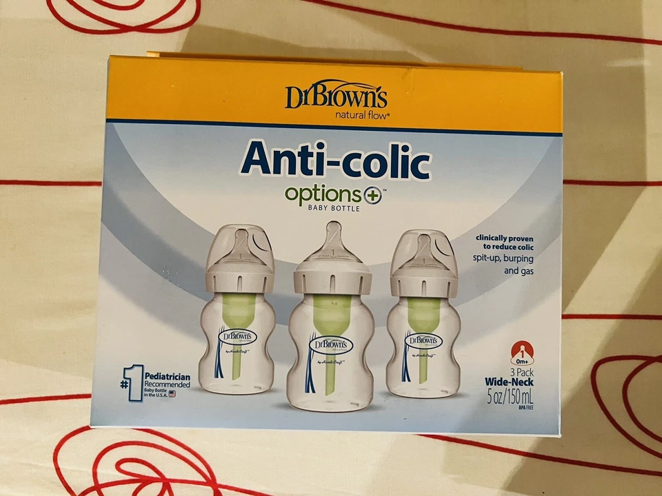 Paquete de 3 opciones Dr. Brown's + biberón anticólicos cuello ancho - 5 oz Foto 3 de 4