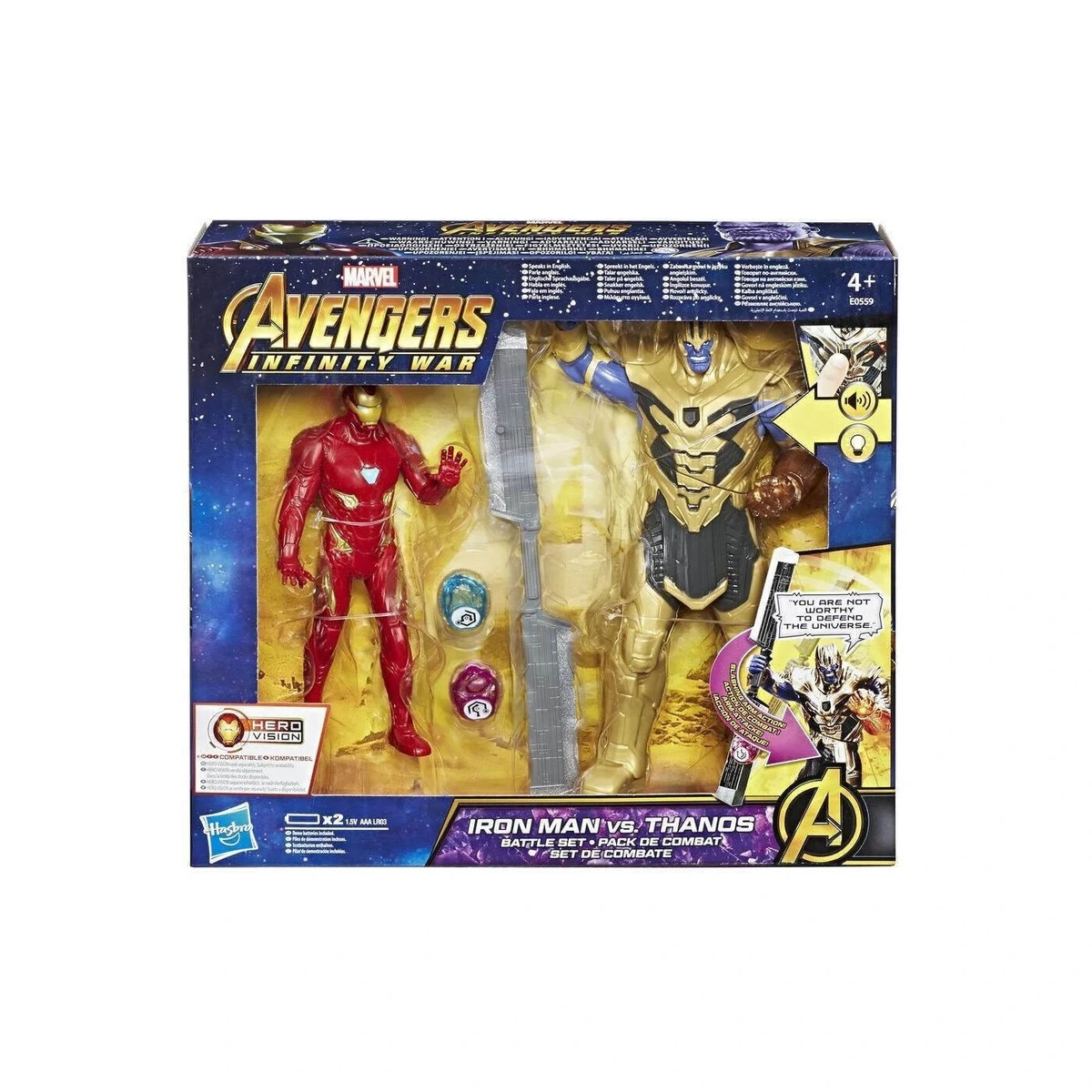Avengers 3: Infinity War Iron Man Thanos Battle Set Action