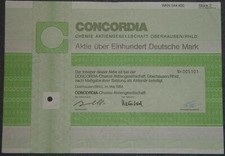 CONCORDIA Chemie Aktiengesellschaft 1984 100 DM