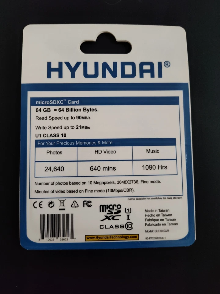 Hyundai 64GB MicroSDXC Card With SD Adapter - Image 2 of 2