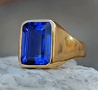 Boho Tanzanite Ring 925 Antique Ring 925 Sterling Silver Signet Ring All Size