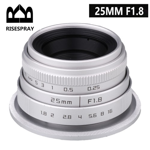 Mini lente RISESPRAY 25 mm f/1,8 CCTV para Nikon 1 V3 V2 V1 AW1 J5 J4 J3 J2 J1 S2 - Imagen 11 de 16