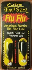 Custom Jigs And Spins Flu Flu 1/32nd White/Black-Brand New-SHIPS N 24 HOURS