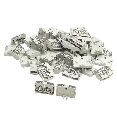 Lot of 50 Wago 264-301 Terminal Block With Fixing Flange, 1-Pole 2-Conductor