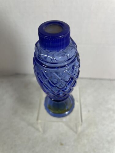 Avon Crystal Point Salzstreuer Cotillion Cologne blau 2 leere Flaschen plus 1 Box - Bild 8 von 9