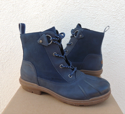 UGG HAPSBURG NAVY LEATHER WATERPROOF 