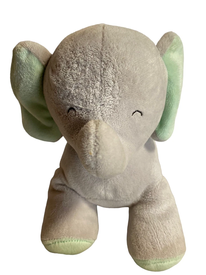 Peluche Elephant Carters niño mío gris verde menta cuerda musical en movimiento Foto 4 de 4