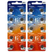 Renata 395 SR927SW 1.55V Silver Oxide Watch 20 Batteries - Made in Switzerland